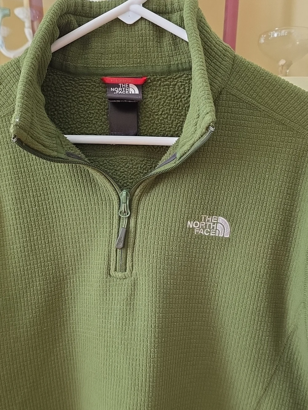 The North Face Olive Green Half-Zip Fleece Pullover